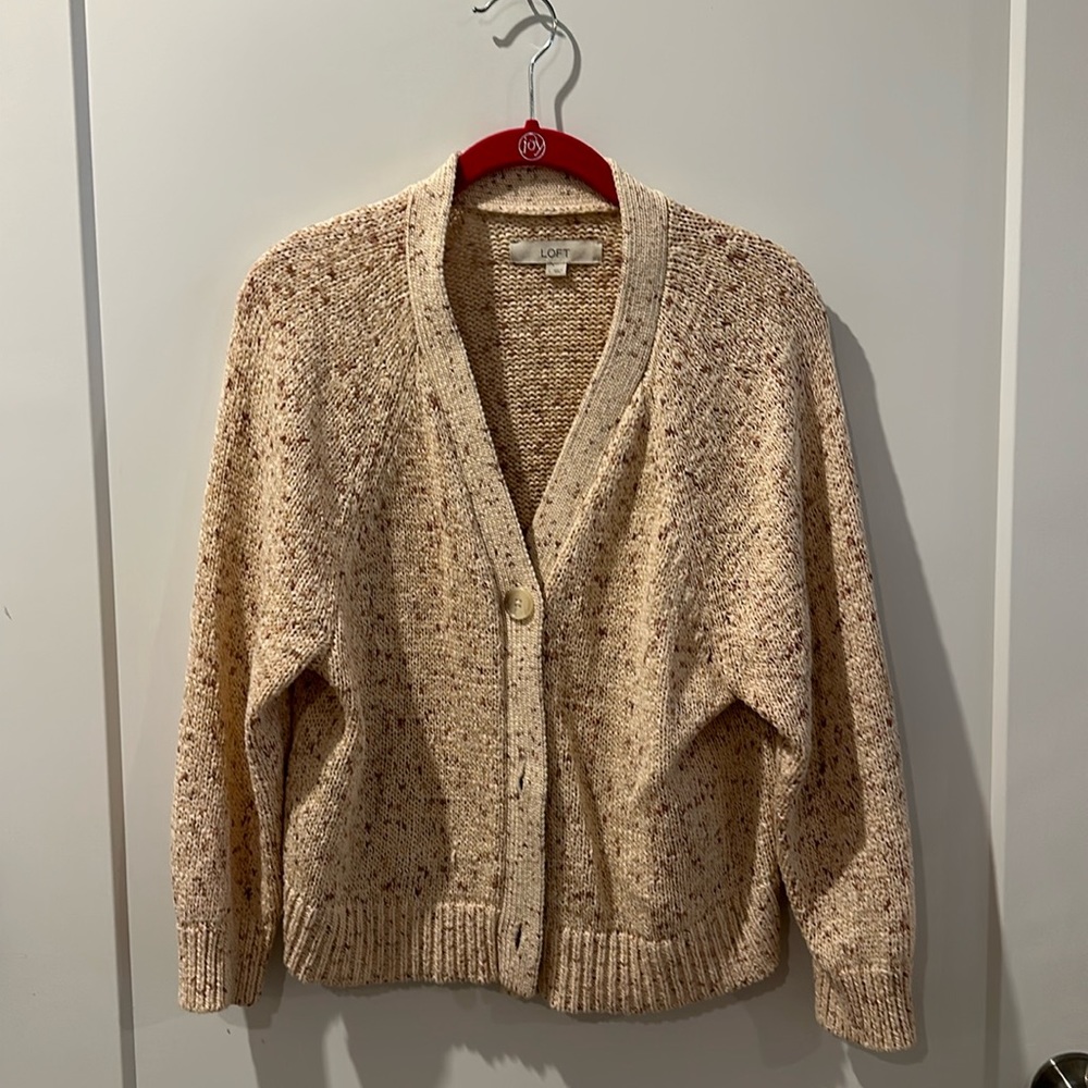 Beige LOFT Cardigan